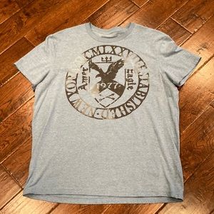 Men’s American Eagle Athletic Fit 2012 Blue Short Sleeve Shirt Size XL USED